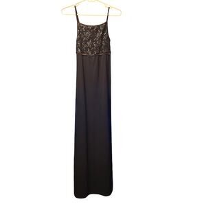 Byer Too Y2K Silver Embroidered Maxi Dress size medium dark fairy whimsygoth